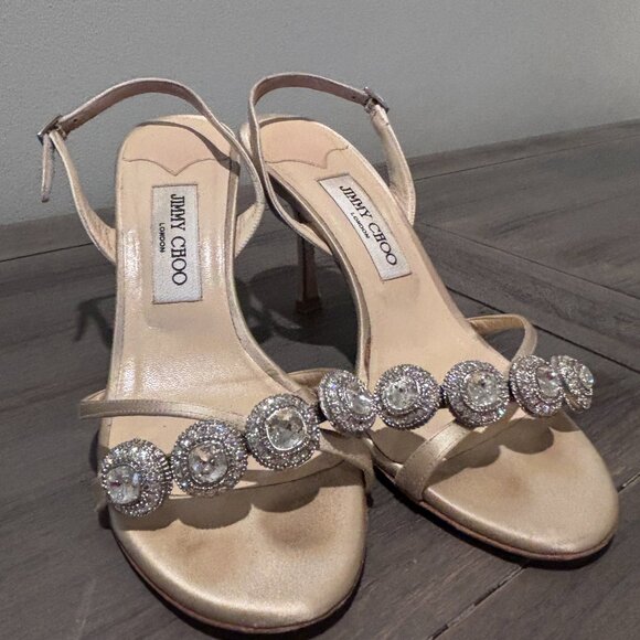 Jimmy Choo Pavel Crystal Sandals - Picture 2 of 16